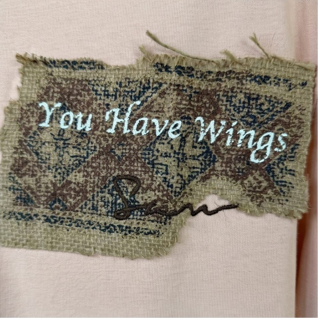 You Have Wings Distressed Oversized Tee