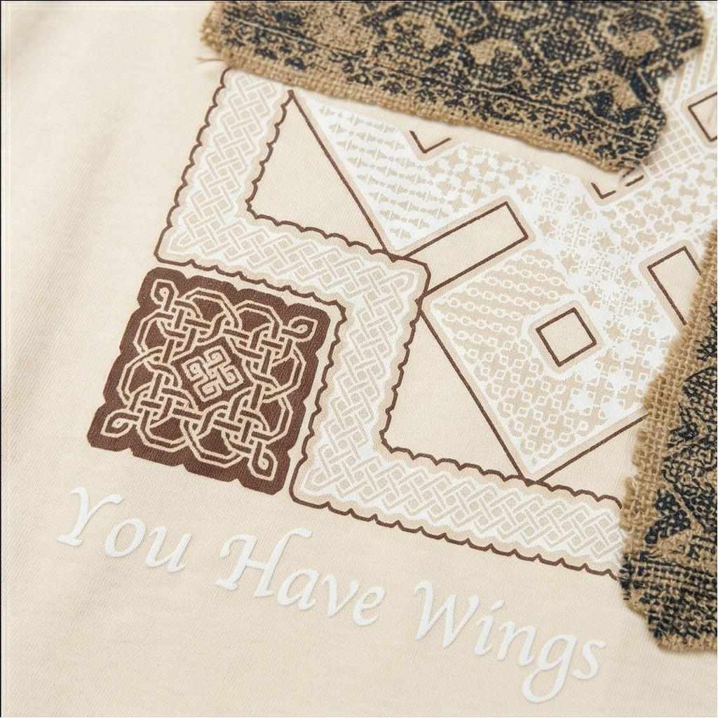 You Have Wings Distressed Oversized Tee