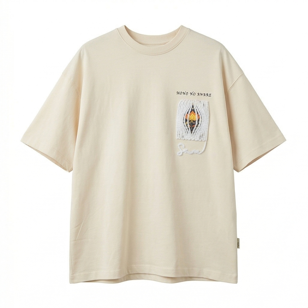 Mono No Aware Oversized Woven Patch T-Shirt