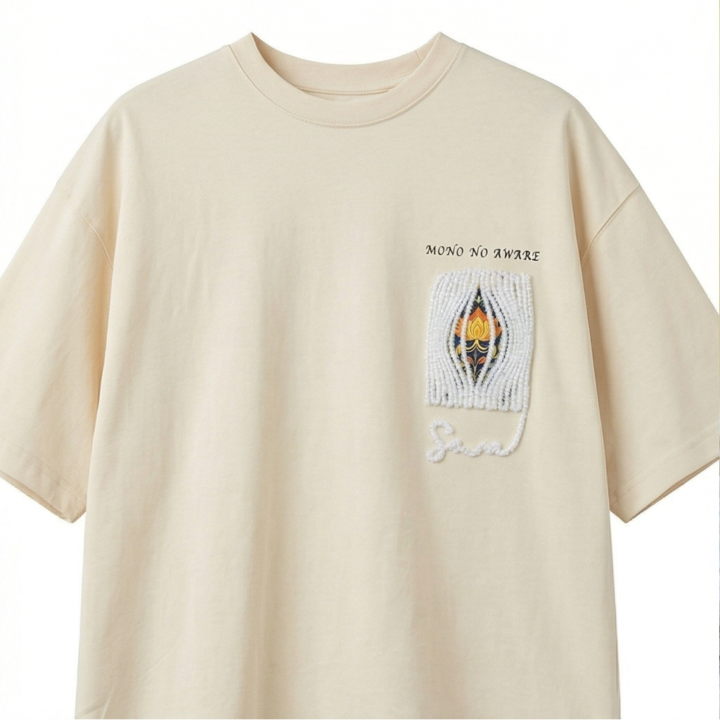 Mono No Aware Oversized Woven Patch T-Shirt