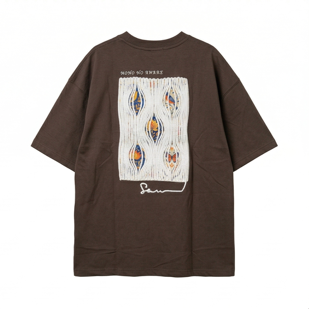 Mono No Aware Oversized Woven Patch T-Shirt