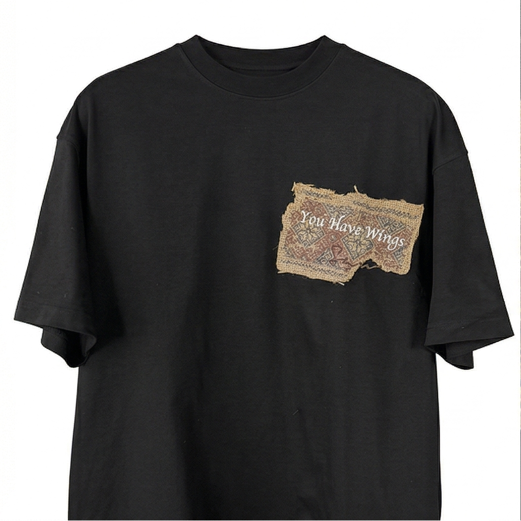 You Have Wings Distressed Oversized Tee
