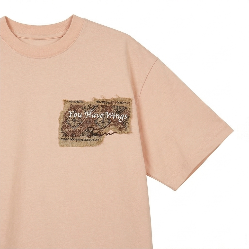 You Have Wings Distressed Oversized Tee