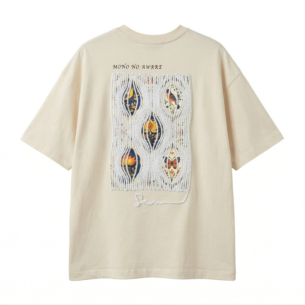 Mono No Aware Oversized Woven Patch T-Shirt