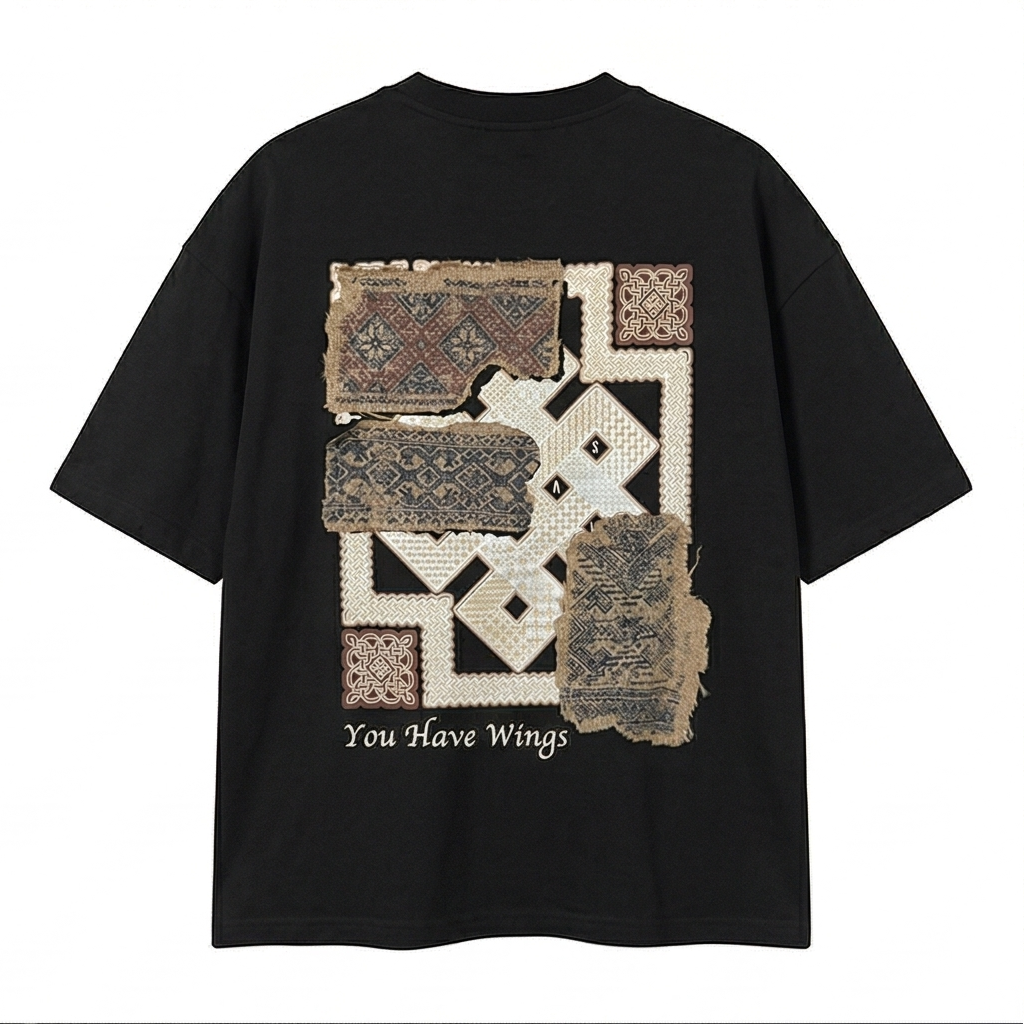 You Have Wings Distressed Oversized Tee