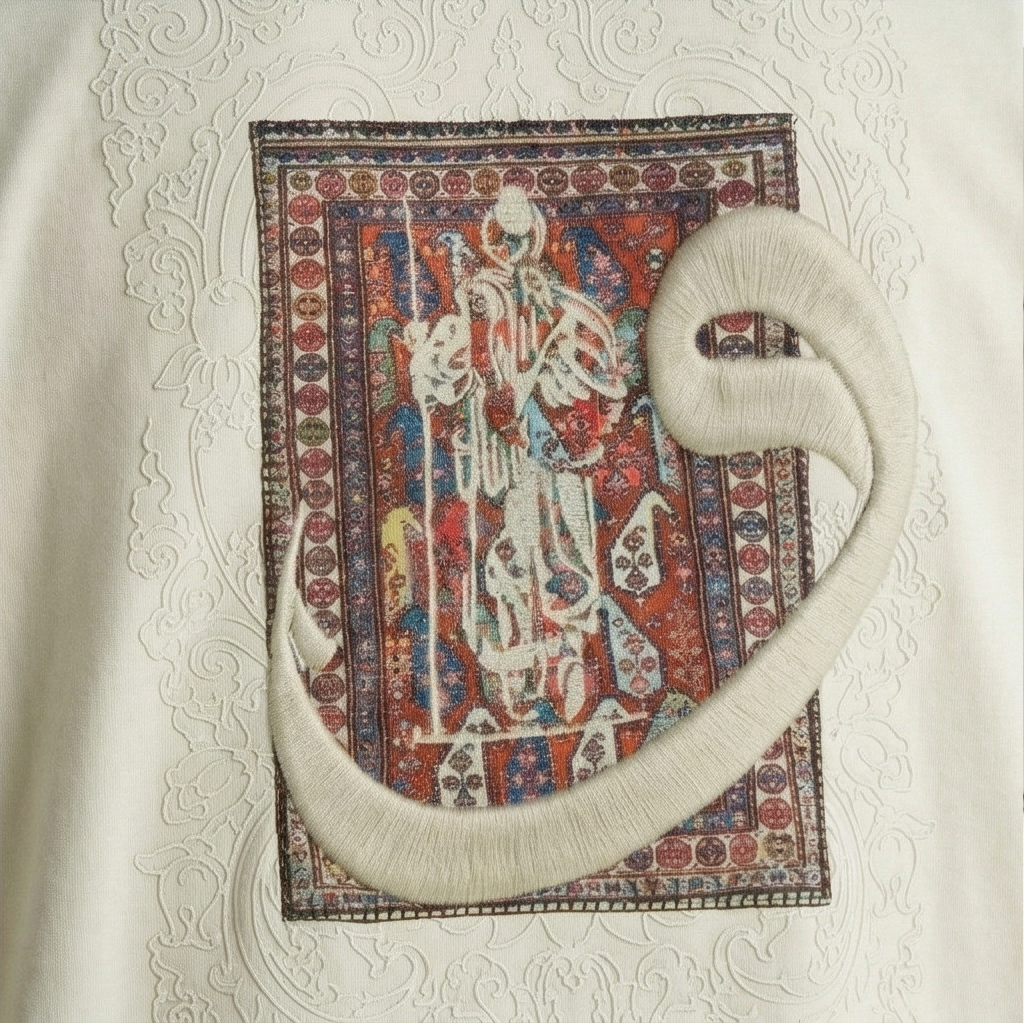Ornate Waw (و) Calligraphy Oversized Tee