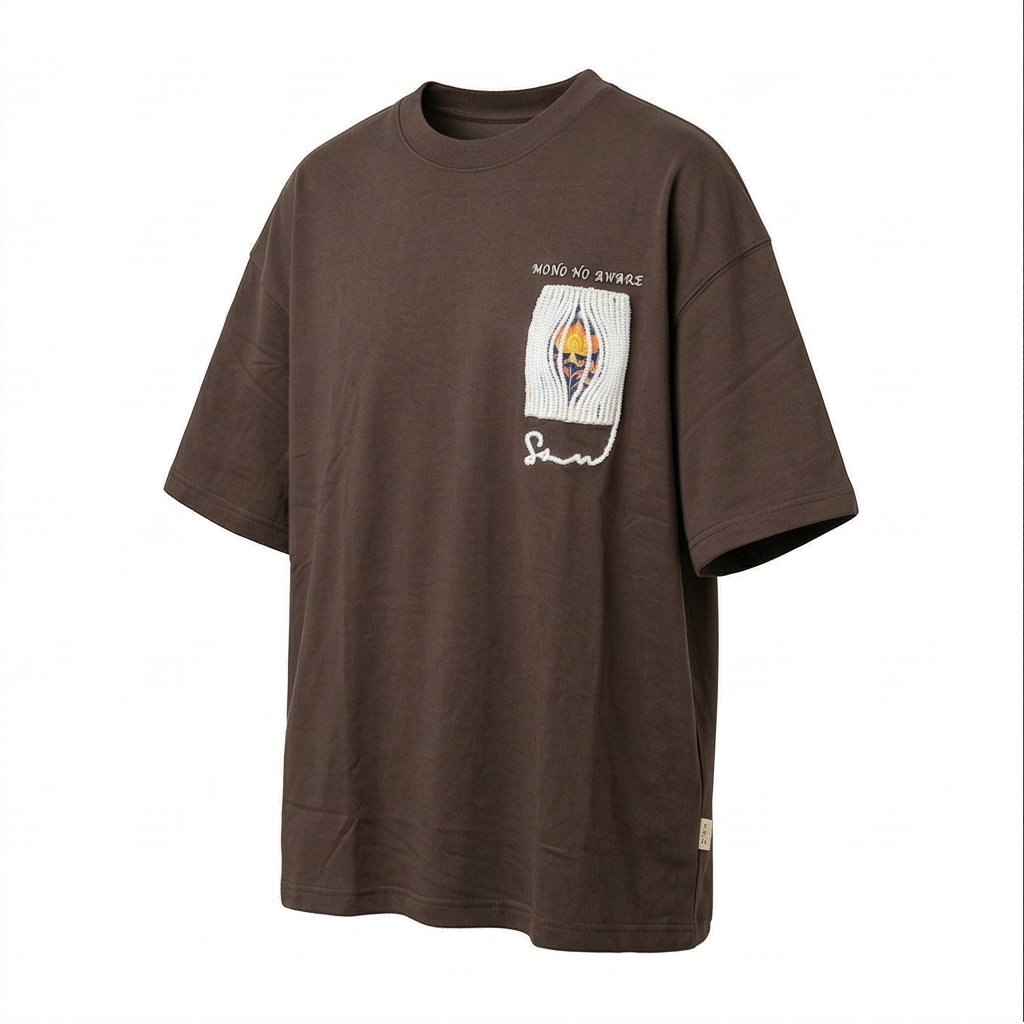Mono No Aware Oversized Woven Patch T-Shirt