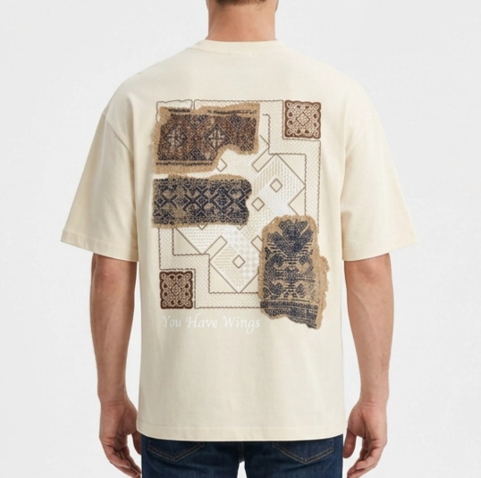 You Have Wings Distressed Oversized Tee