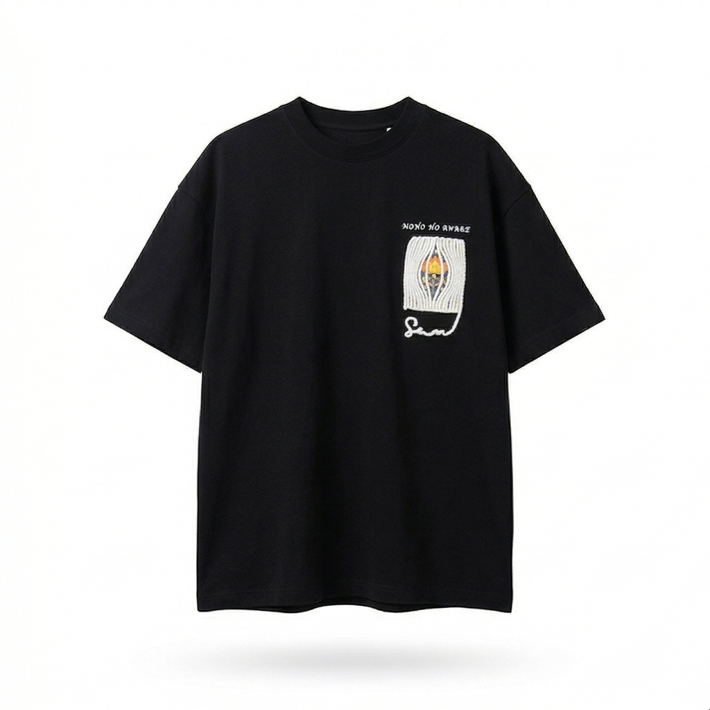 Mono No Aware Oversized Woven Patch T-Shirt