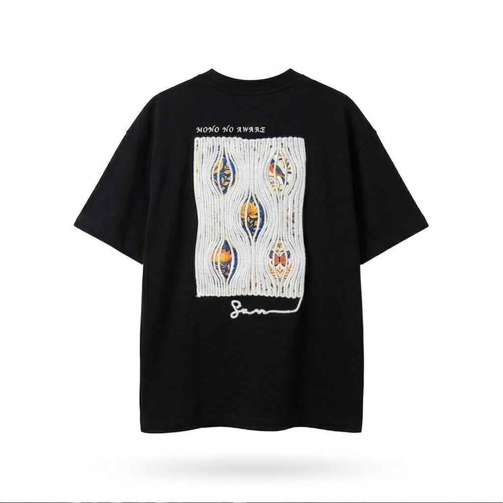 Mono No Aware Oversized Woven Patch T-Shirt